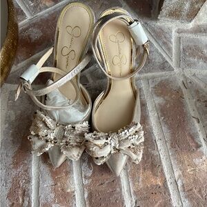 Jessica Simpson Glittering Gold Heels